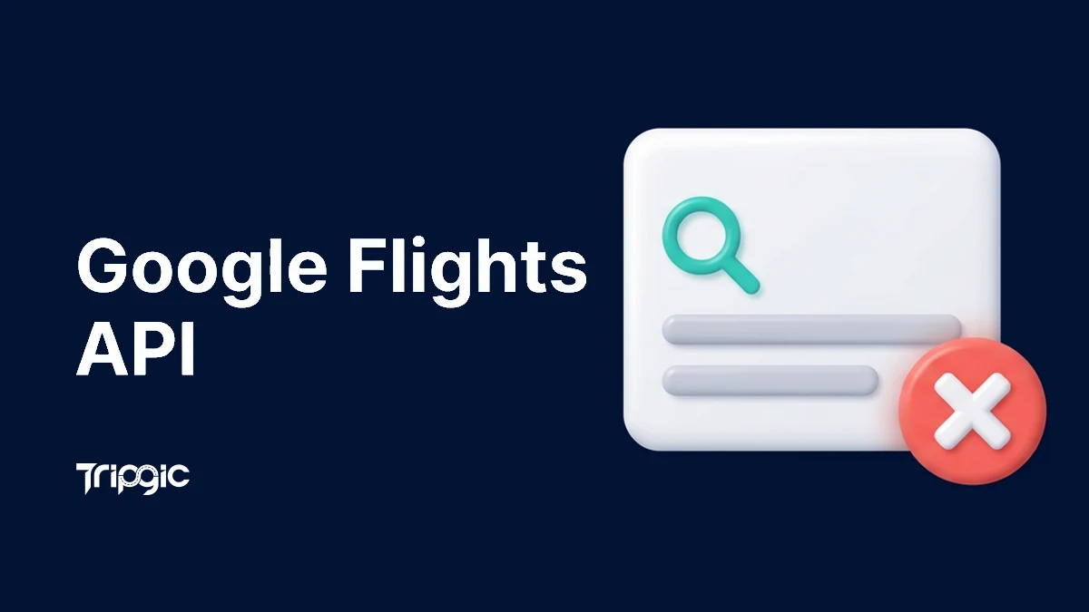 Multiple flight data sources feeding into one booking platform through a travel API aggregator, an alternative to the Google Flights API