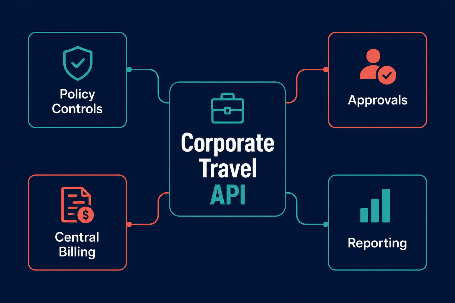 Corporate travel API features: policy controls, approvals, central billing, and reporting